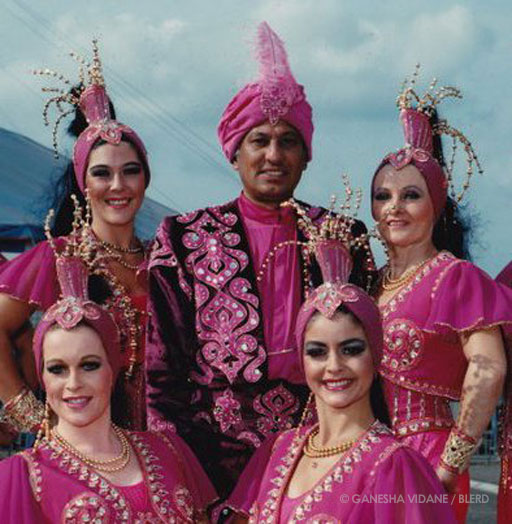 Banda Vidane (Ganesha's father) with other circus performers